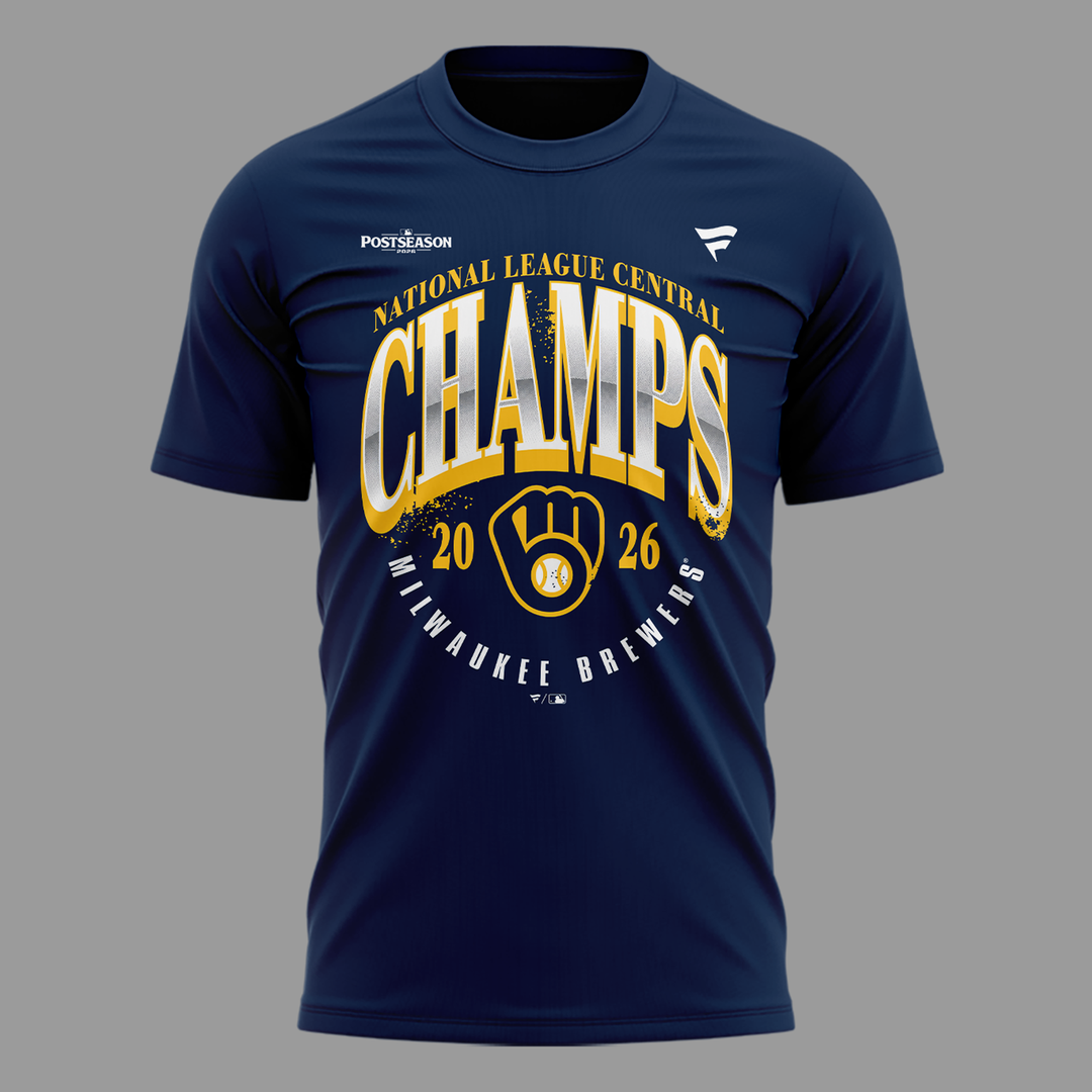 Milwaukee Brewers Fanatics 2026 NL Central Division Champions Locker Room T-Shirt