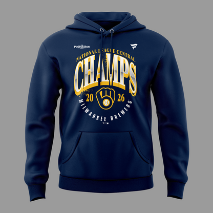 Milwaukee Brewers Fanatics 2026 NL Central Division Champions Locker Room Hoodie