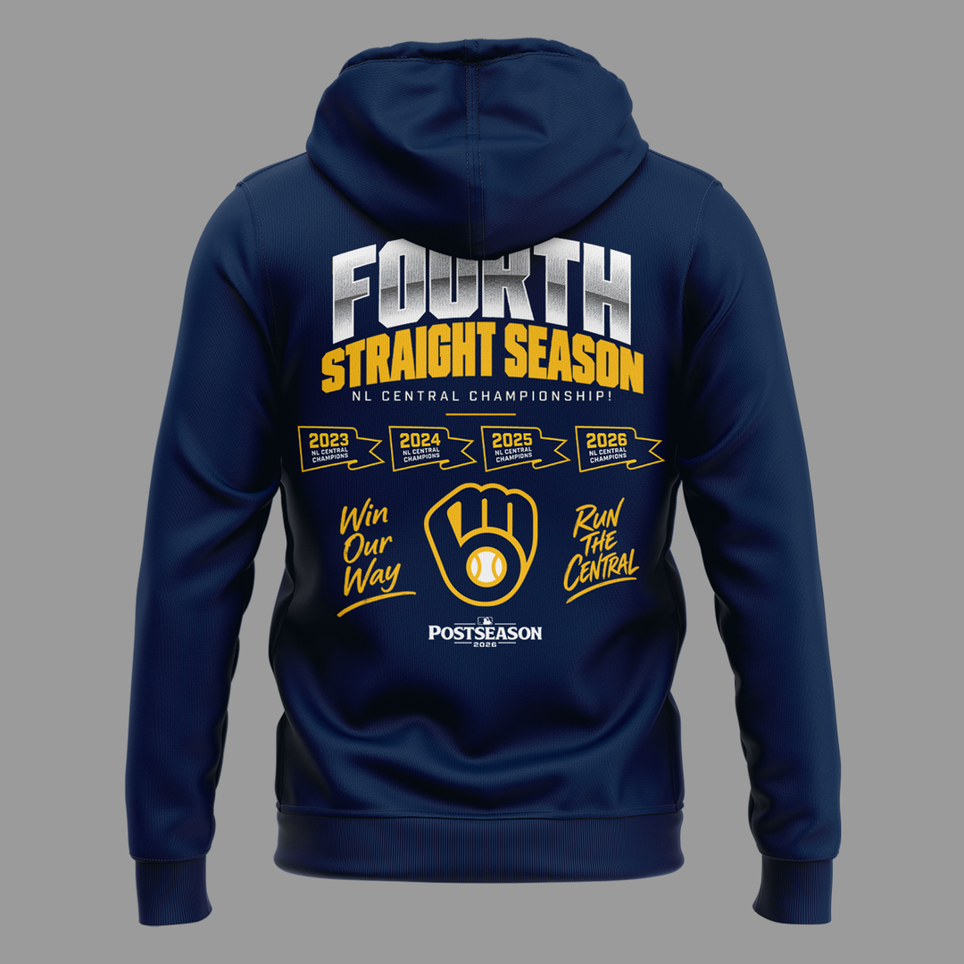 Milwaukee Brewers Fanatics 2026 NL Central Division Champions Locker Room Hoodie