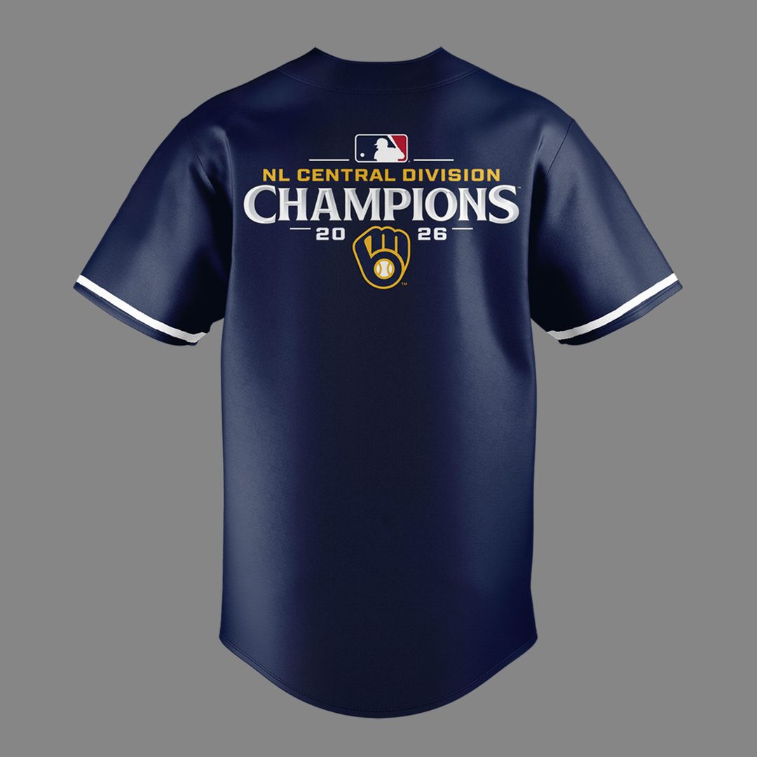 Milwaukee Brewers The FIRST 4-Peat in NL Central History 🏆🏆🏆🏆 Win Our Way 2026 Baseball Jersey