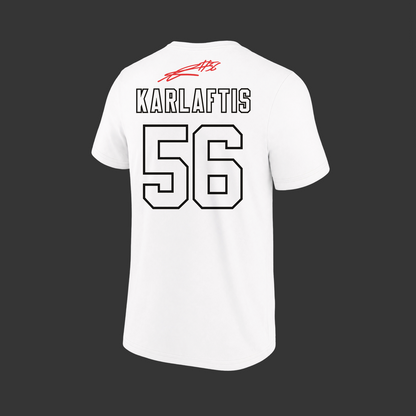 2026 Exclusive George Karlaftis T-Shirt Signatures Print for Kansas City Chiefs fans