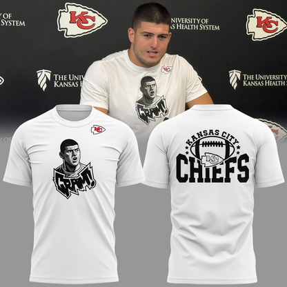 2026 Exclusive George Karlaftis T-Shirt Signatures Print for Kansas City Chiefs fans