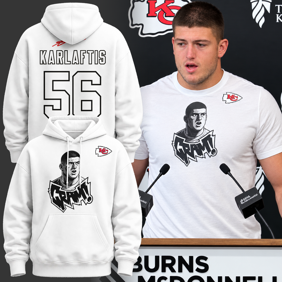 Exclusive George Karlaftis Hoodie Signatures Print for Kansas City Chiefs fans