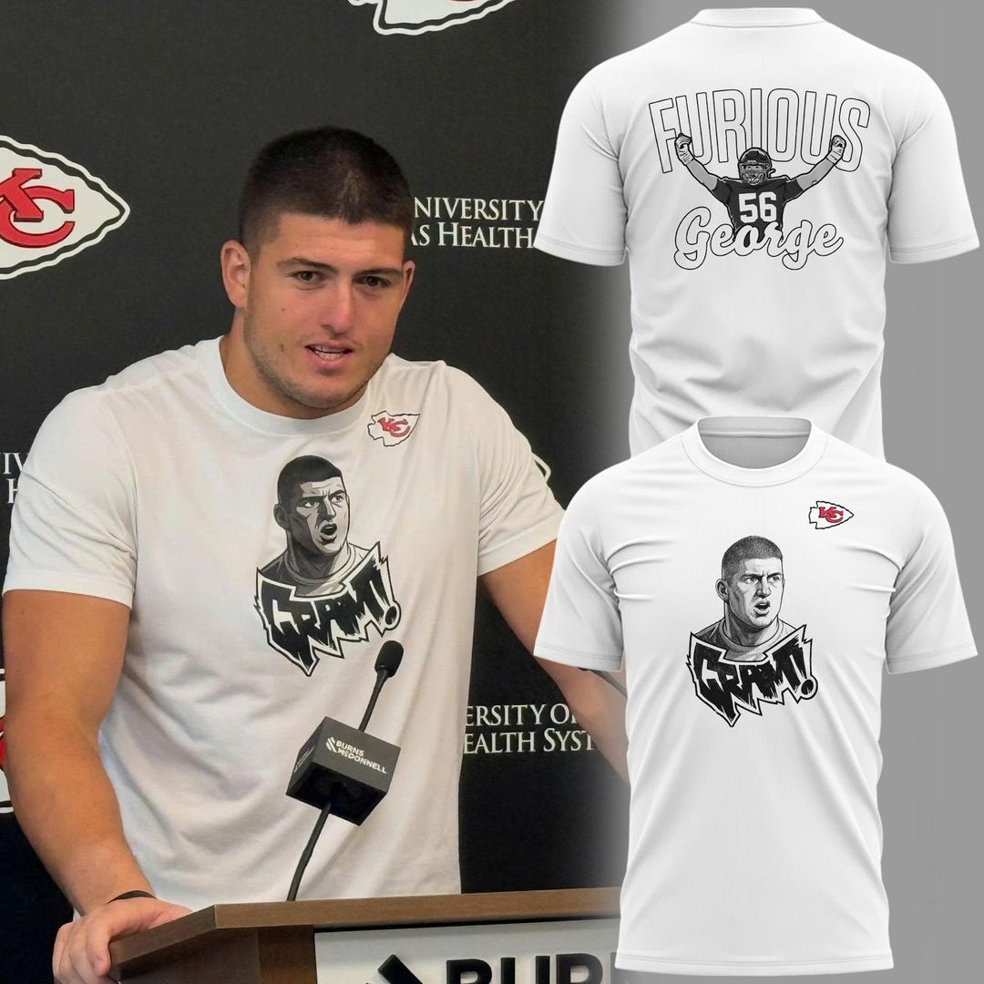 2026 Exclusive George Karlaftis T-Shirt Signatures Print for Kansas City Chiefs fans