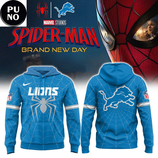 Detroit Lions x Spider-Man Limited Edition Hoodie