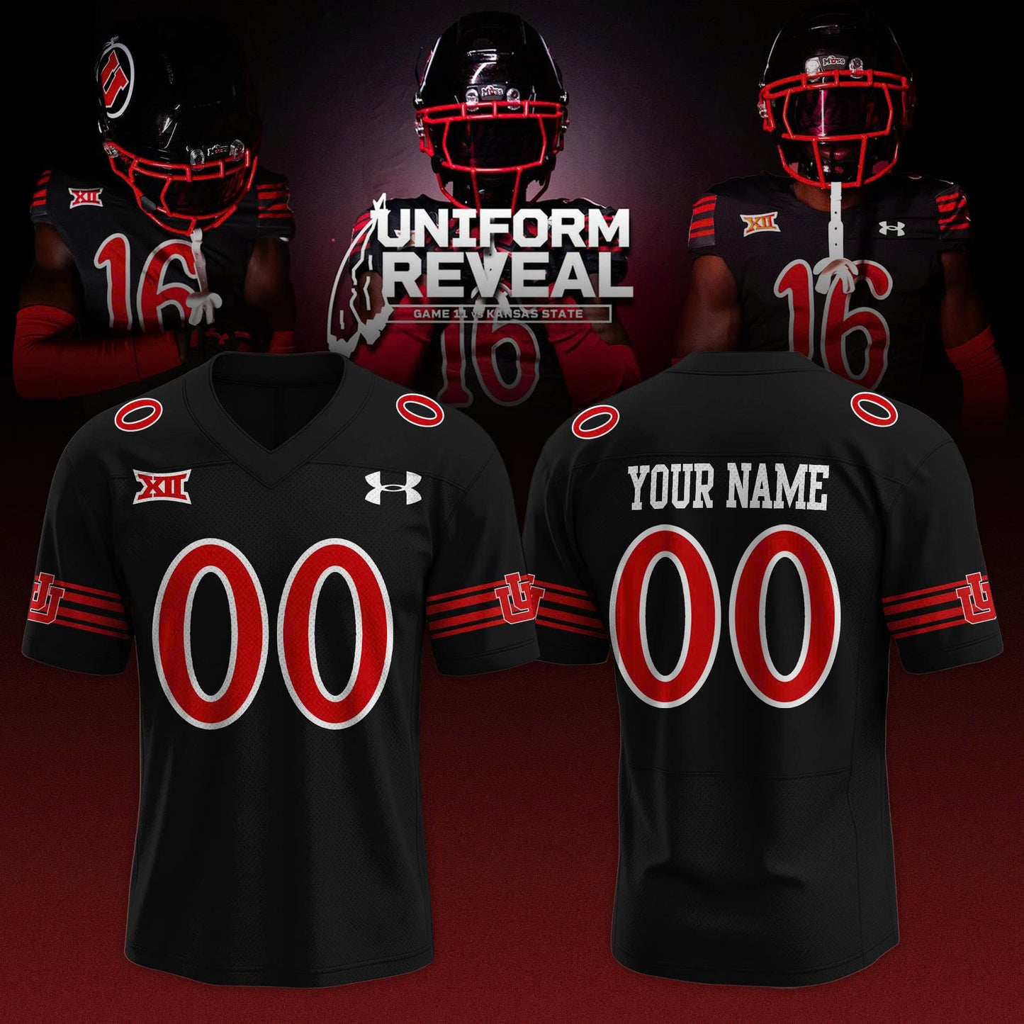 Utah Utes Black Throwbacks Custom Jersey