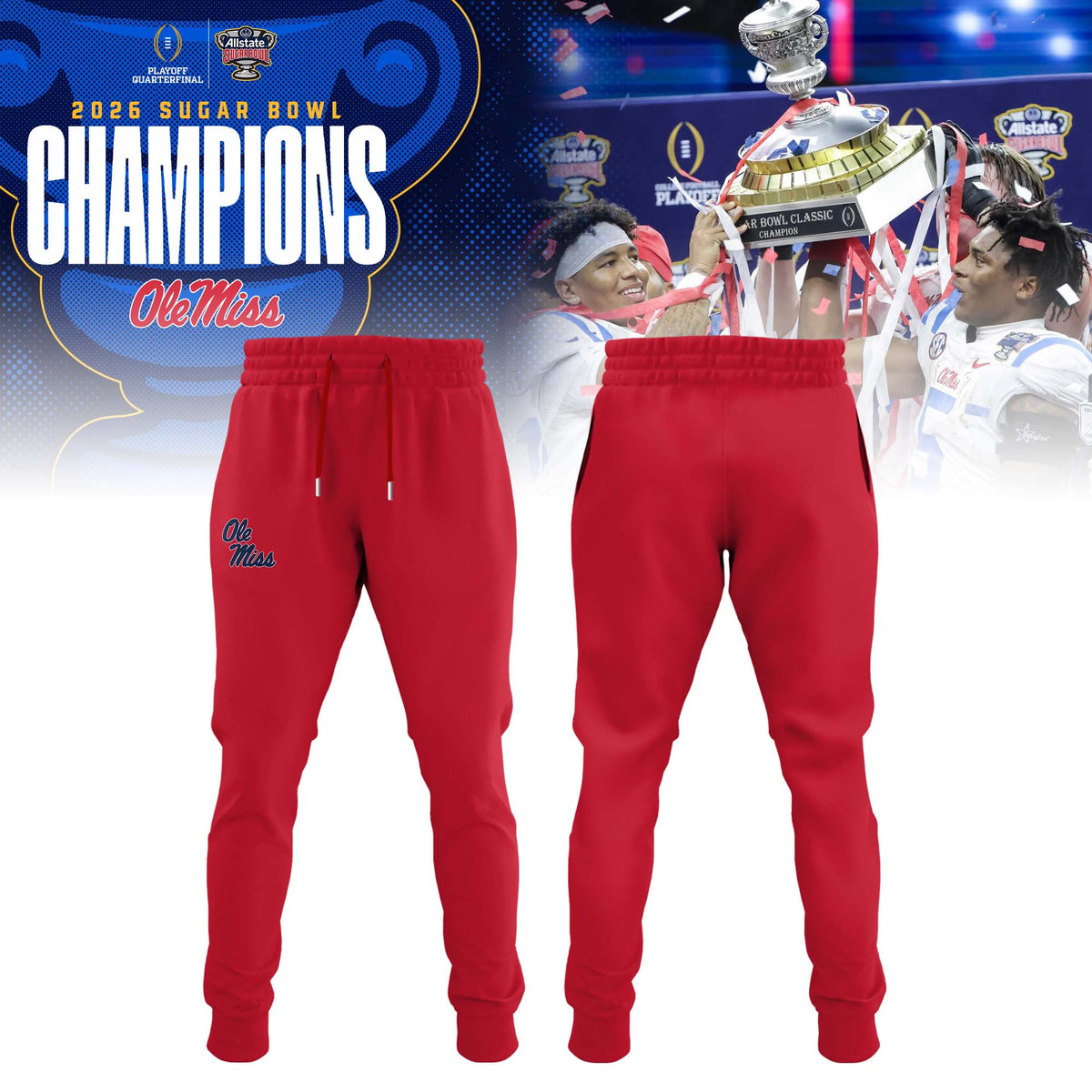 Ole Miss Rebels 2026 Sugar Bowl Champions T-shirt