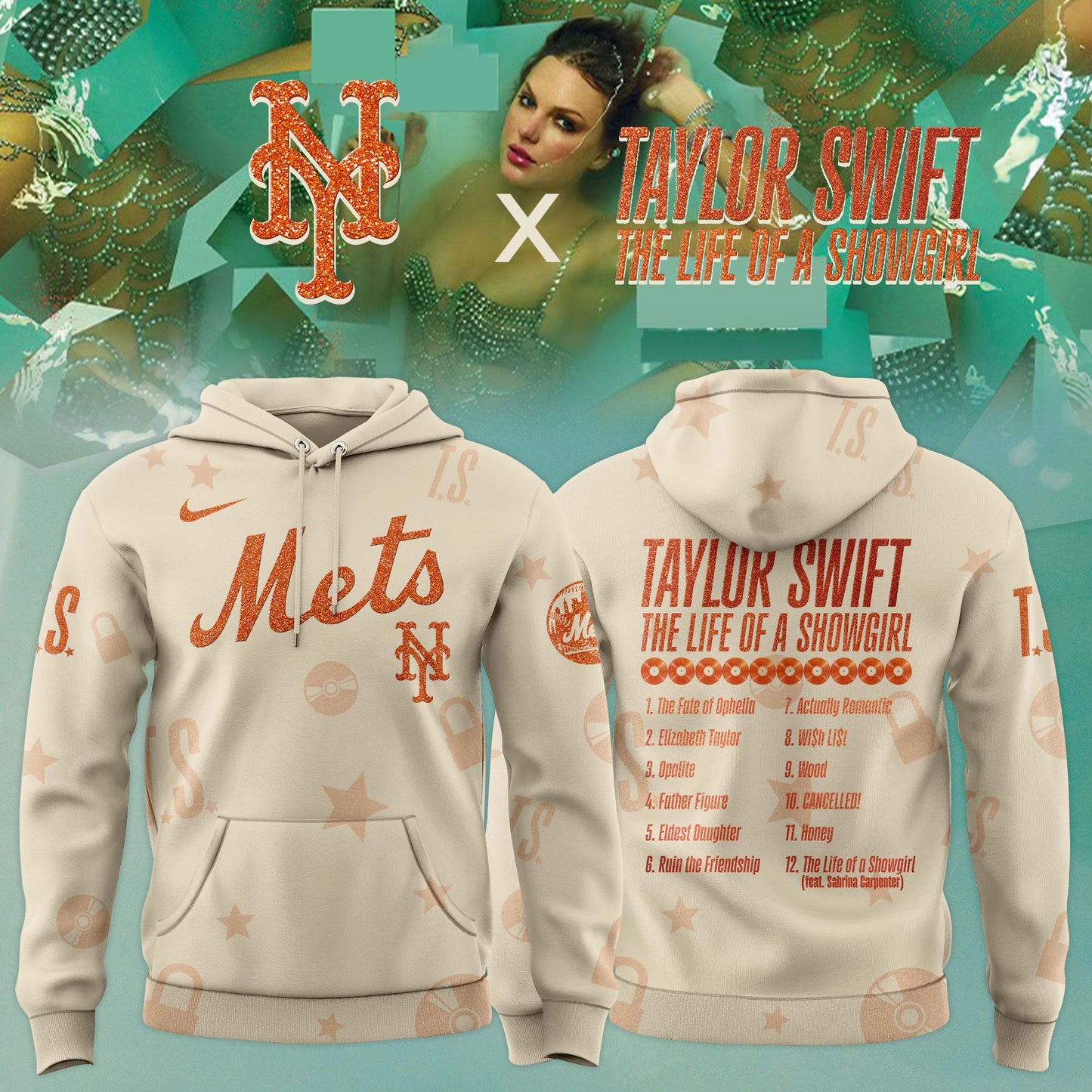 MLB x Taylor Swift The Life of a Showgirl� 2025 Limited Editions Jersey Hoodie