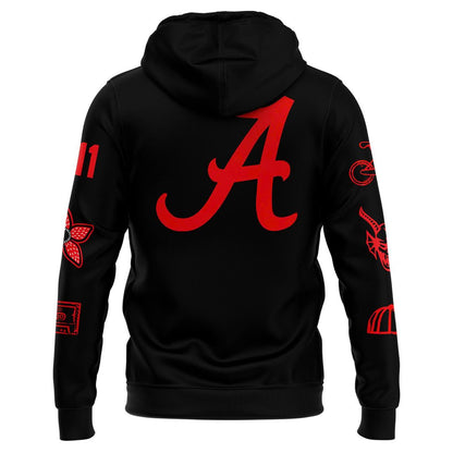 Alabama Crimson Tide Football 2025 Stranger Things Hoodie
