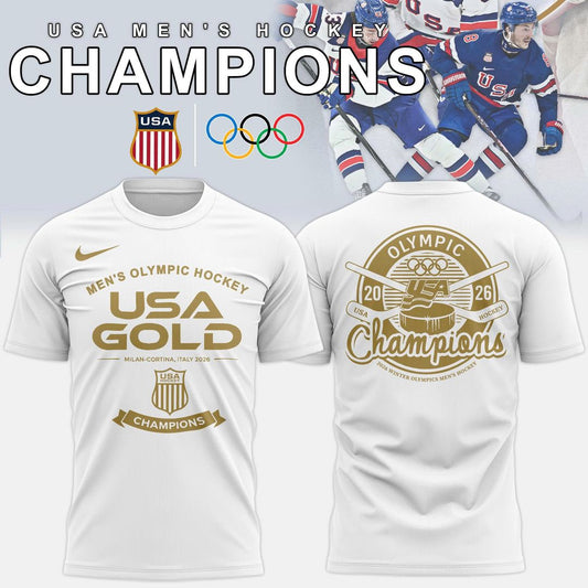 USA Men’s Ice Hockey Team Olympic 2026 Champions T-shirt