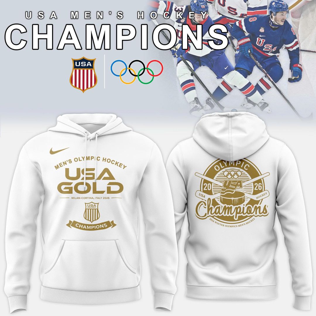 USA Men’s Ice Hockey Team Olympic 2026 Champions Hoodie