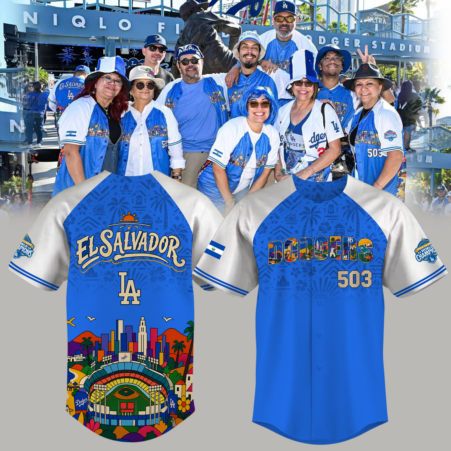 Los Angeles Dodgers 2026 Salvadoran Heritage Night Baseball Jersey