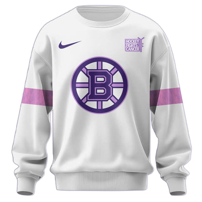 Boston Bruins x Hockey Fights Cancer Sweatshirt Limited Edition