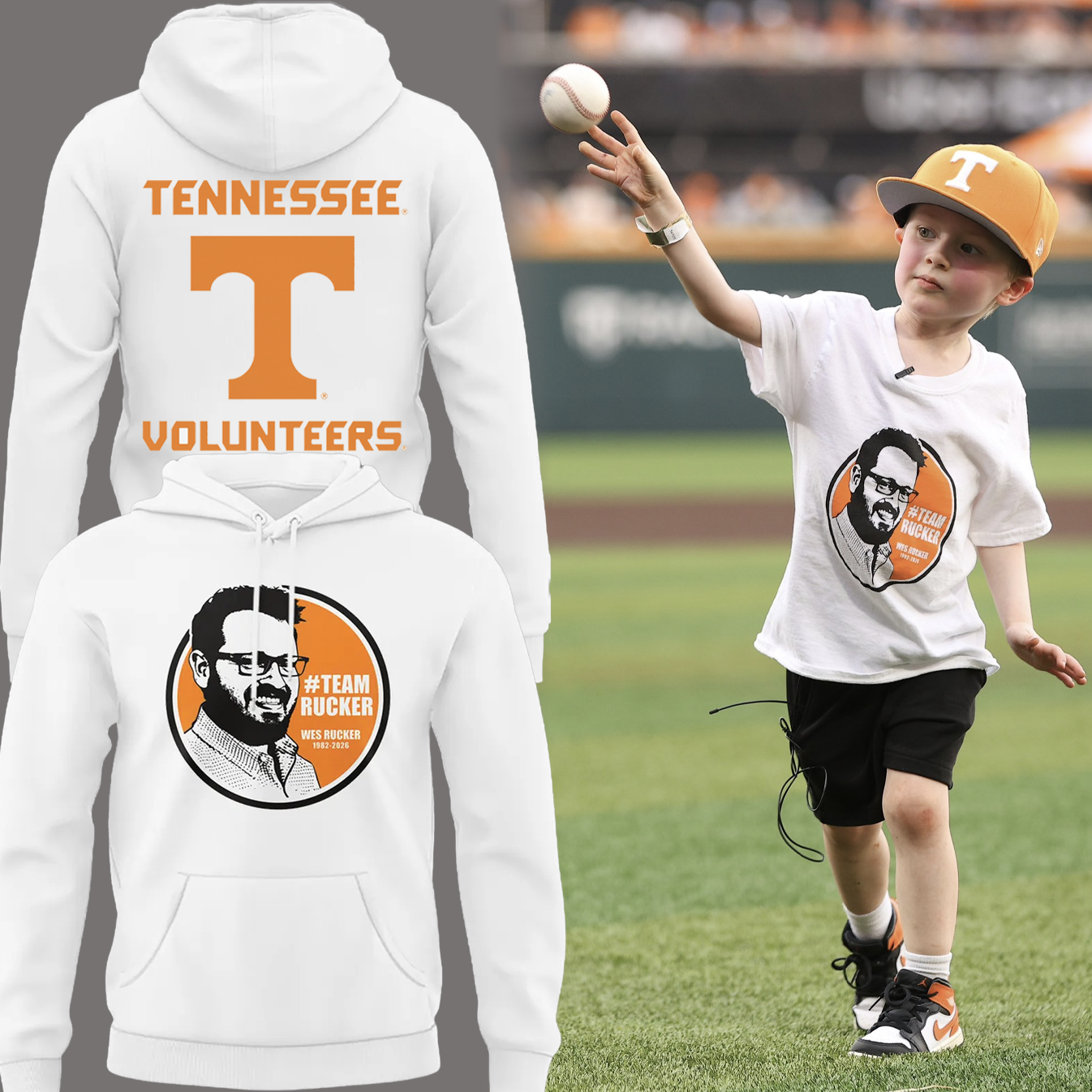 Tennessee Volunteers Wes Rucker Memorial Hoodie - Limited Edition