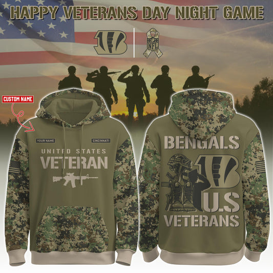 Cincinnati Bengals - Veteran Day 2025 Hoodie Limited Edions