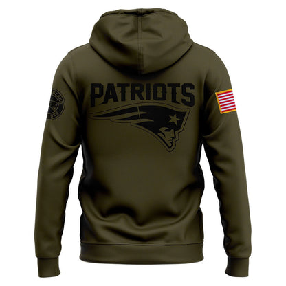 Special New New England Patriots Salute to Service 2025 Hoodie