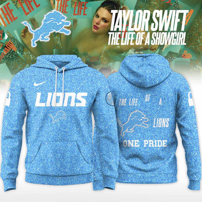 Detroit Lions x Taylor Swift The Life of a Showgirl� Album Limited Editions 2025 Hoodie