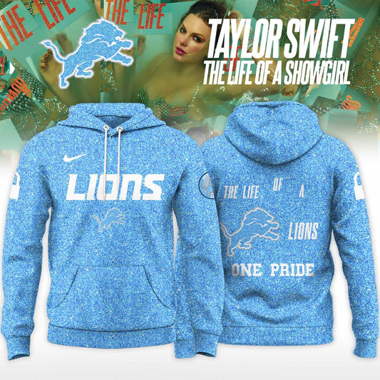 Detroit Lions x Taylor Swift The Life of a Showgirl� Album Limited Editions 2025 Hoodie