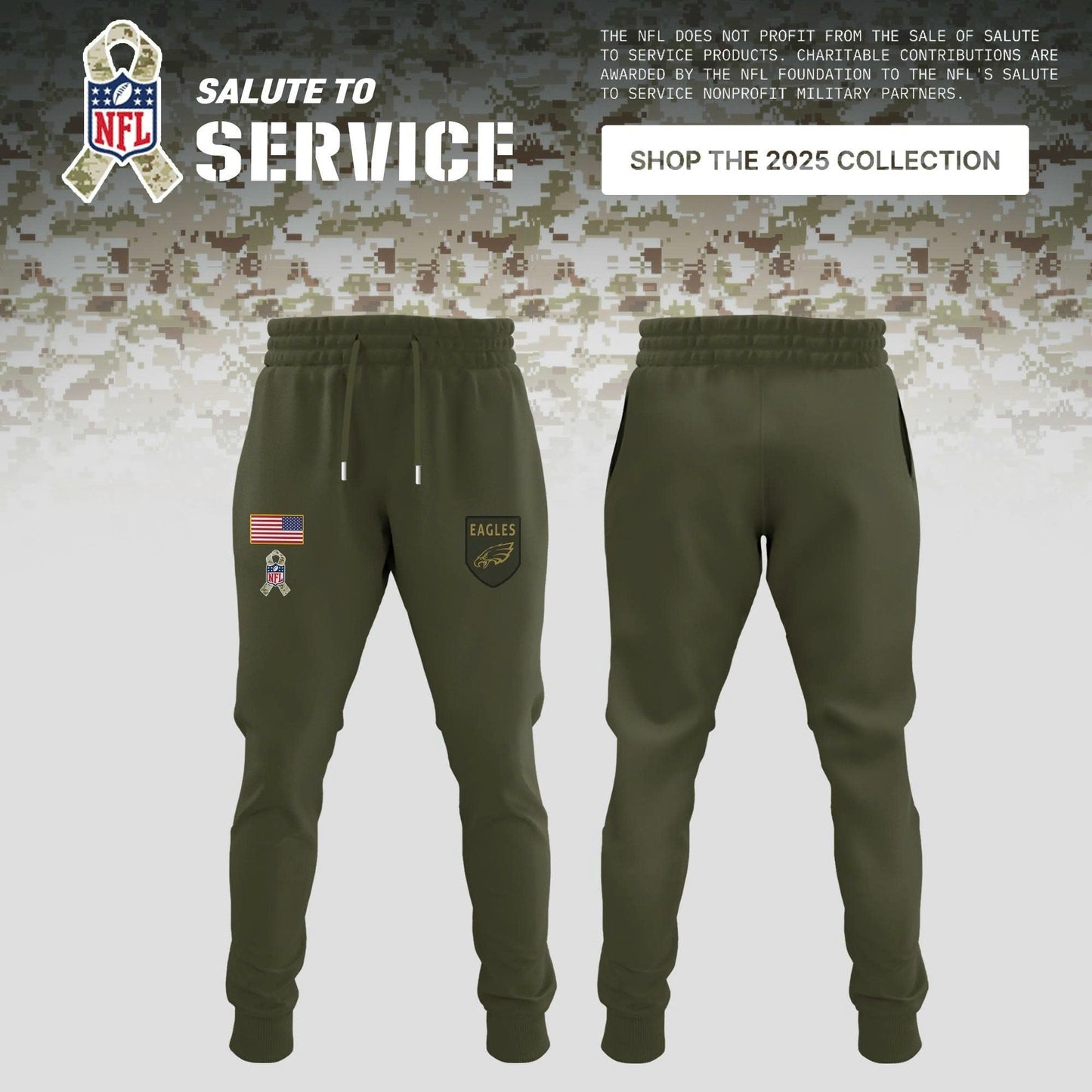Philadelphia Eagles Salute to Service Sideline 2025 Hoodie