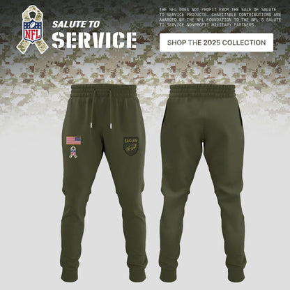 Philadelphia Eagles Salute to Service Sideline 2025 Hoodie