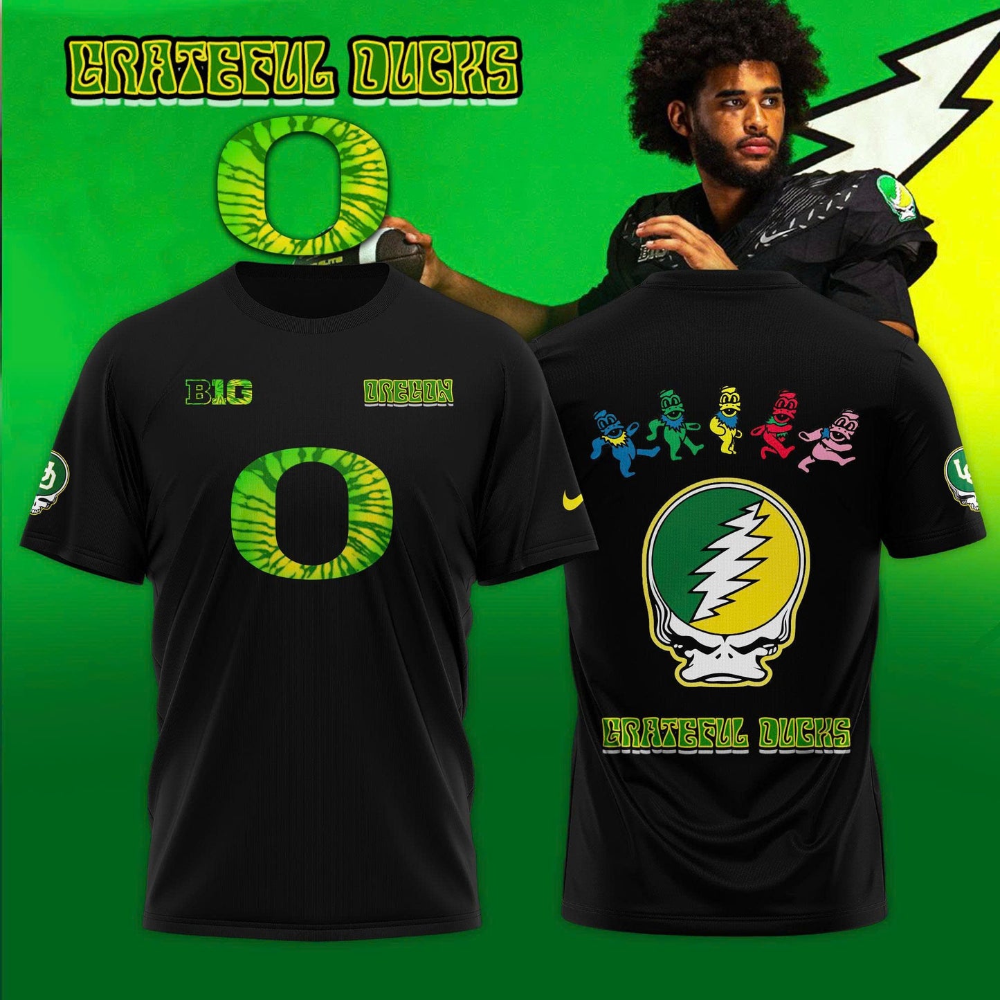 Oregon Ducks Grateful Dead 2025 Special Editions Combo T-Shirt