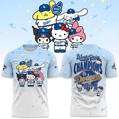2025 HELLO KITTY x DODGERS CHAMPIONS Tshirt