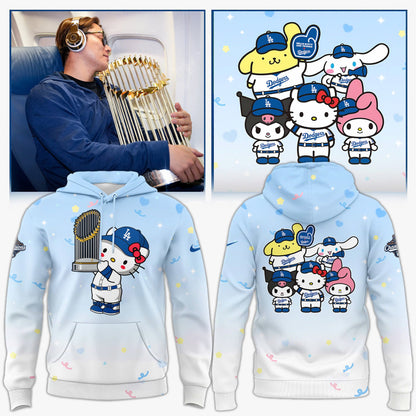 2025 HELLO KITTY x DODGERS CHAMPIONS Limited Edition Combo Hoodie