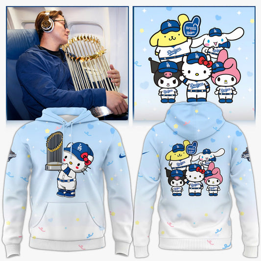 2025 HELLO KITTY x DODGERS CHAMPIONS Limited Edition Combo Hoodie