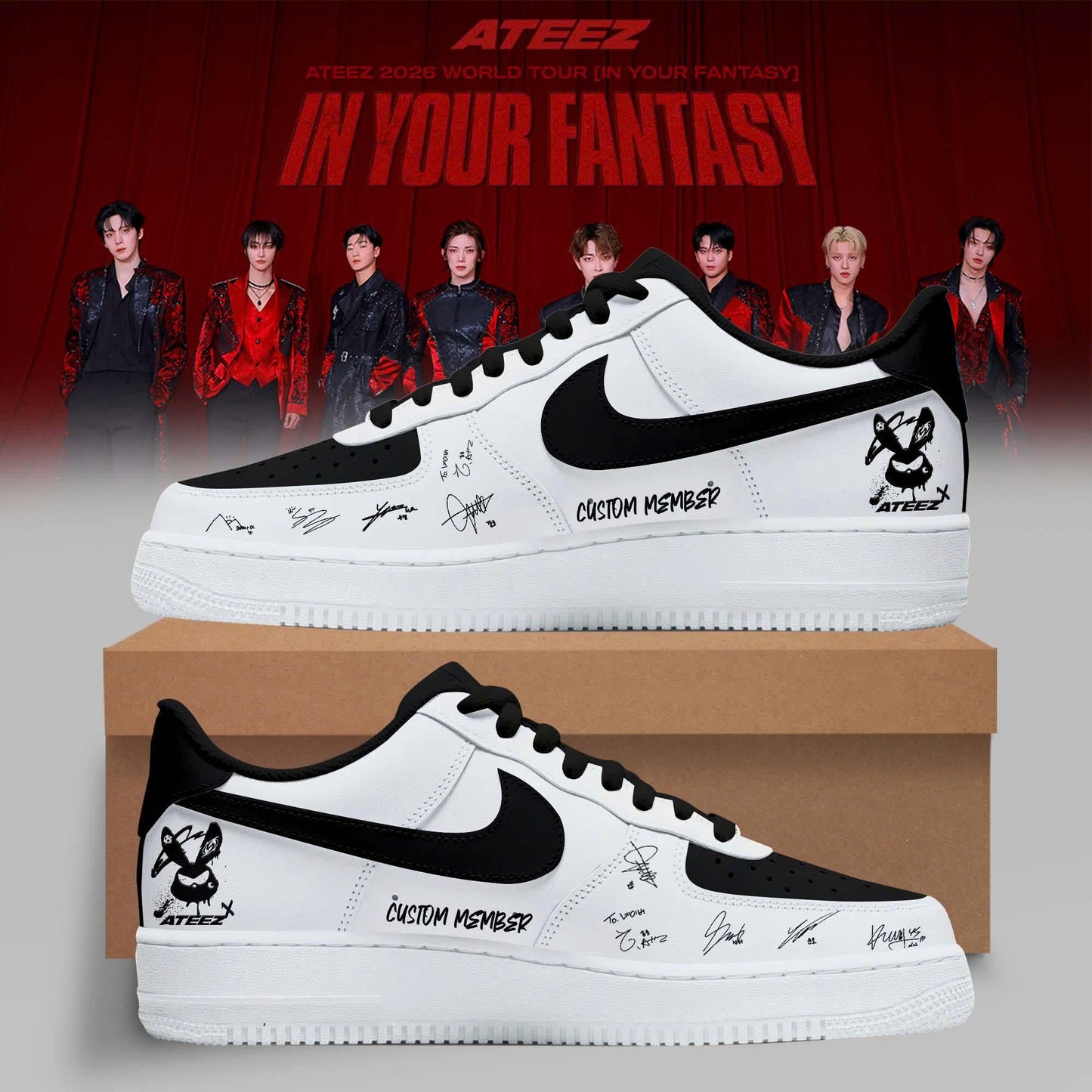 Ateez – In Your Fantasy World Tour 2026 - Custom Name/Member