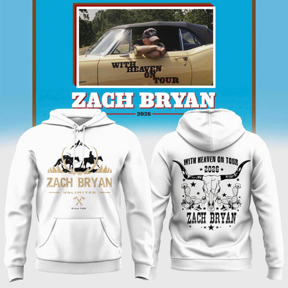 Zach Bryan “With Heaven On Tour” 2026 Collection Hoodie