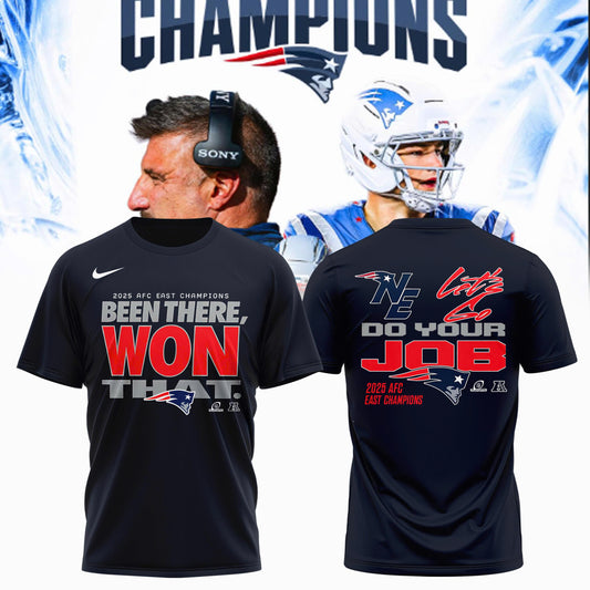 New England Patriots 2025 AFC East Champions T-Shirt Limited Edition