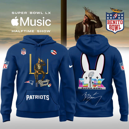 New England Patriots x Bad Bunny Super Bowl LX The Halftime Show Special Edition Hoodie