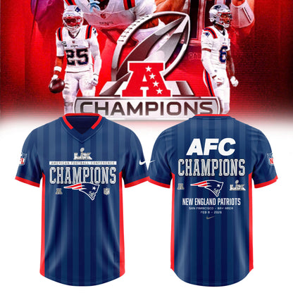 🏆 NEW ENGLAND PATRIOTS — 2025 AFC CHAMPIONS Jersey
