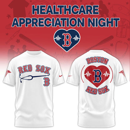 2026 Boston Red Sox Healthcare Appreciation Night Limited Edition T-Shirt Jogger And Cap Outfit White