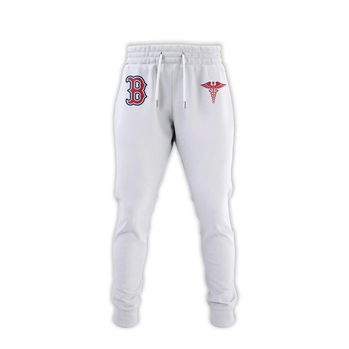 2026 Boston Red Sox Healthcare Appreciation Night Limited Edition Jersey Jogger And Cap Outfit White