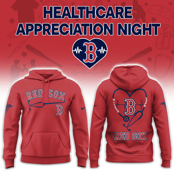2026 Boston Red Sox Healthcare Appreciation Night Limited Edition HoodieJ ogger And Cap Red Outfit