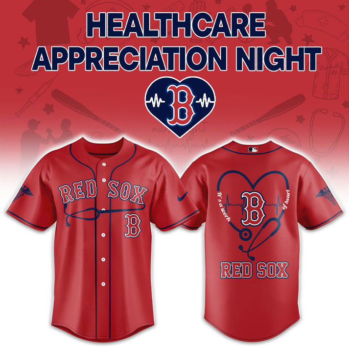 2026 Boston Red Sox Healthcare Appreciation Night Limited Edition Jersey Jogger And Cap Outfit Red
