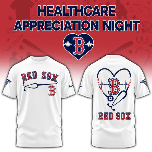 2026 Boston Red Sox Healthcare Appreciation Night Limited Edition T-Shirt Jogger And Cap Outfit White