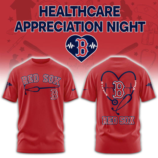 2026 Boston Red Sox Healthcare Appreciation Night Limited Edition T-Shirt Jogger And Cap Outfit Red