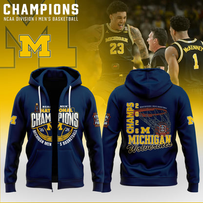 MICH Men’s Basketball 2026 National Champions ZipHoodie Limited Edition